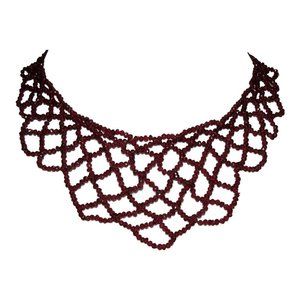 Alberto Juan Faceted Red Garnet Rondell Collar Nec